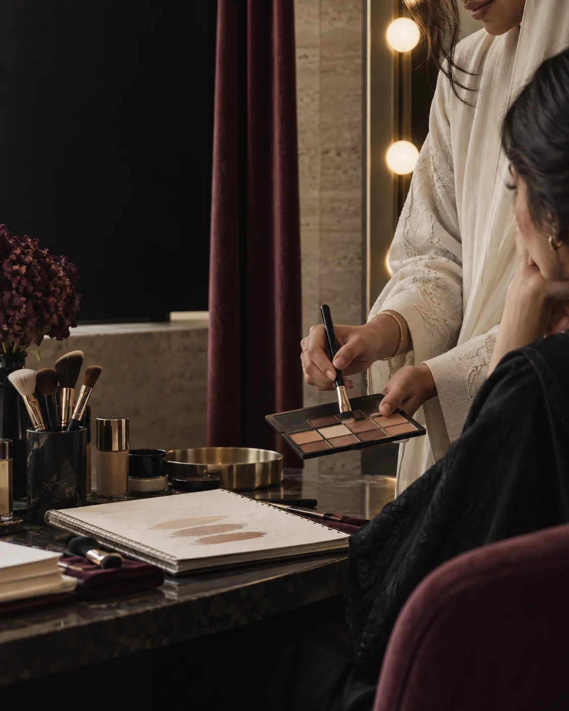 Makeup artist education session
